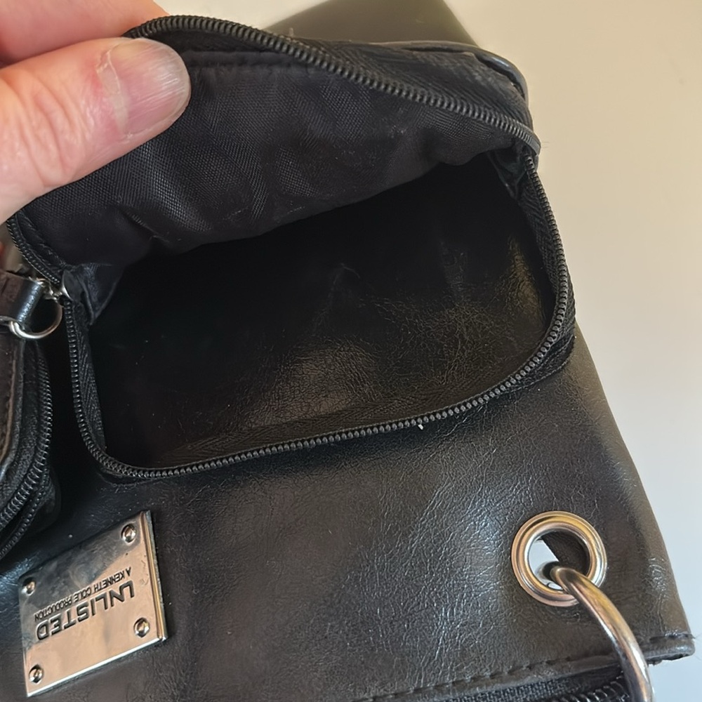 Unlisted Small Black Leather Crossbody - Picture 10 of 12
